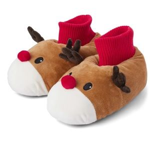 Like New Gymboree Unisex Reindeer Slippers - Gymmies